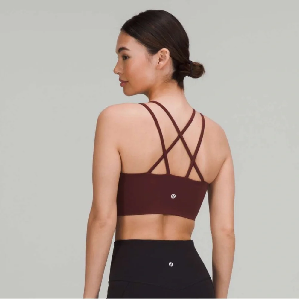 NWT 🍋 Lululemon Red Merlot Like A Cloud Long Line Bra Size 2